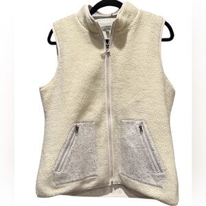T by Talbots Sherpa Fleece Vest | Zip Front | Size Large